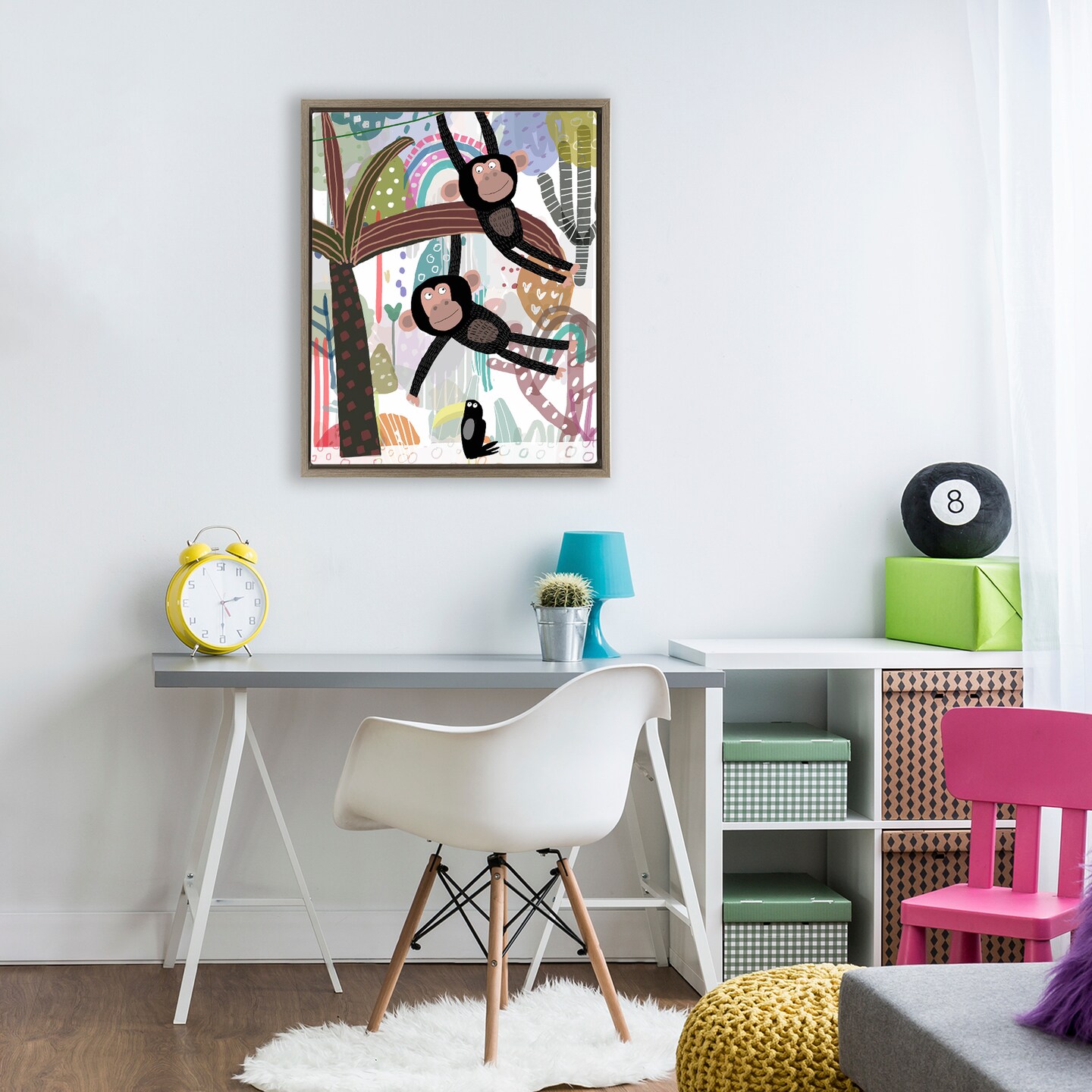 Stupell Industries Exotic Monkey & Toucan Floating Frame, design by Carla Daly