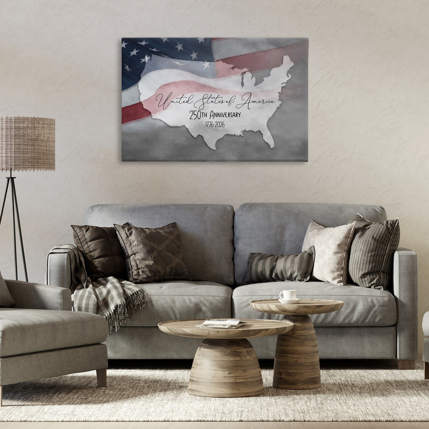 Stupell Industries USA 250th Anniversary Canvas, design by Lori Deiter