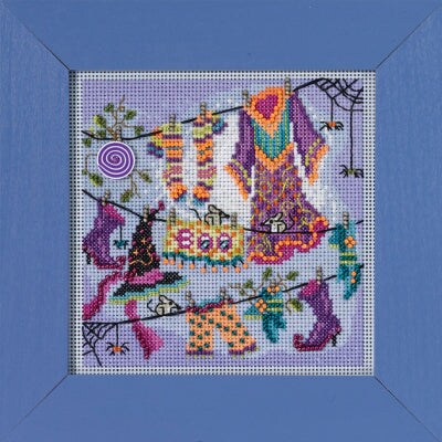 DIY Mill Hill Wandas Clothesline Halloween Counted Cross Stitch Kit
