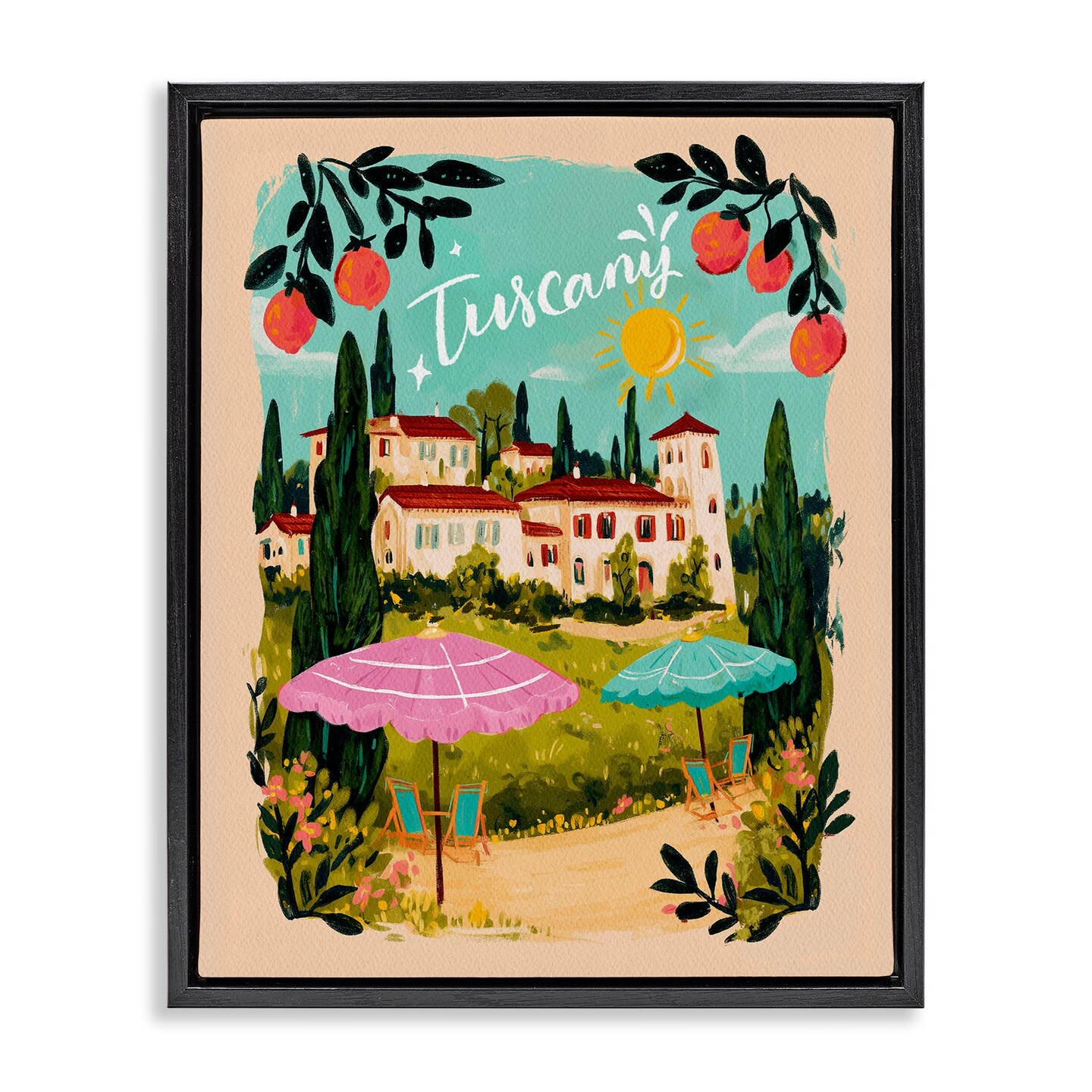 Stupell Industries Fruit Bordered Tuscany Floating Frame, design by Yen