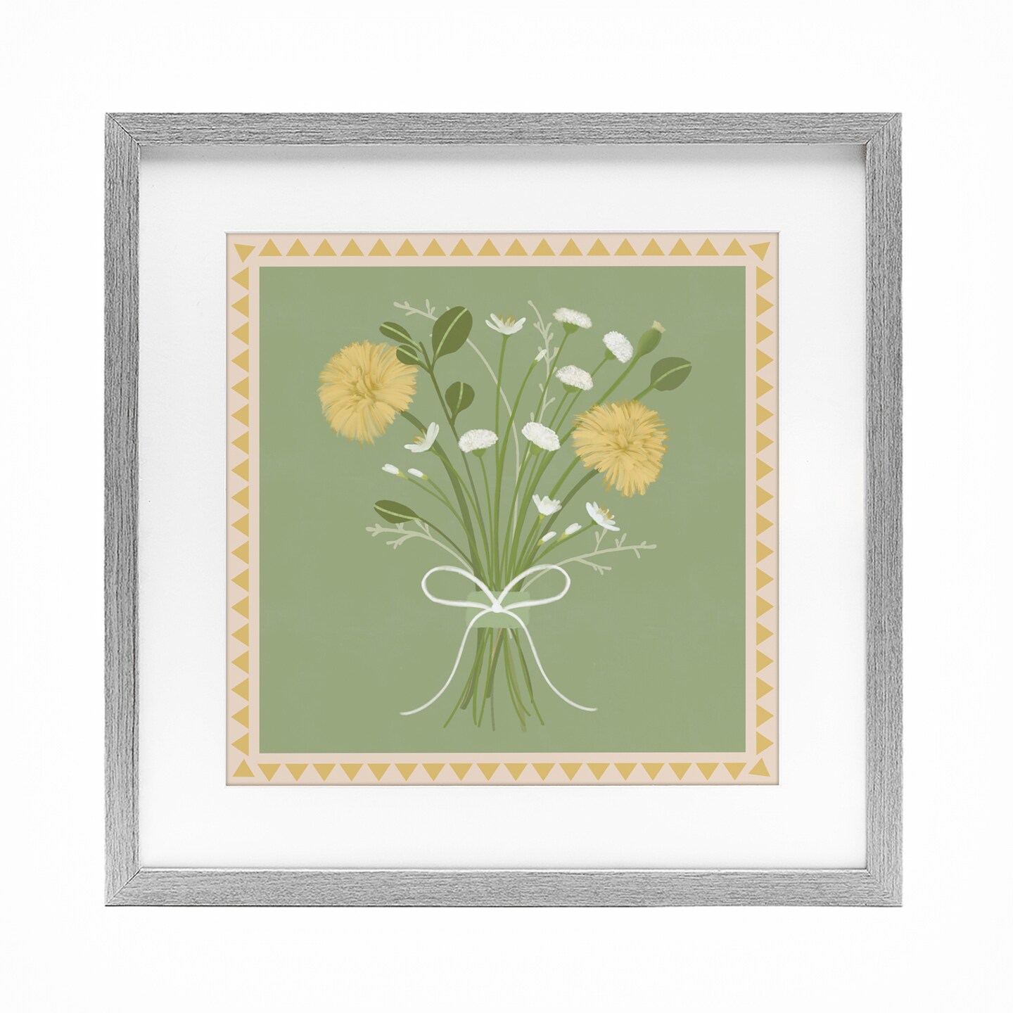 Stupell Industries Bordered Spring Bouquet Framed Print Under Glass, design by Adrienne Morris