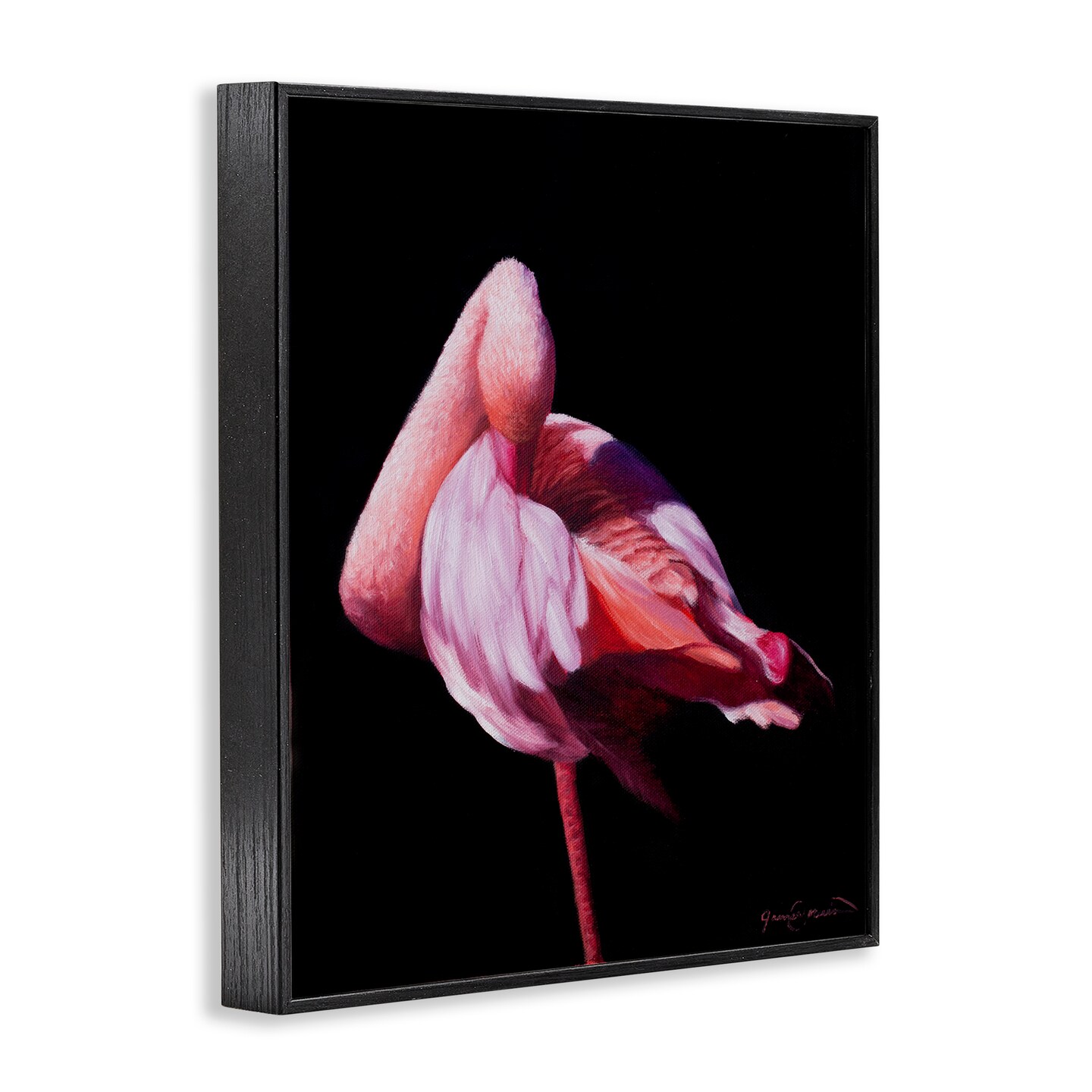 Stupell Industries Avian Contrast Flamingo Framed Giclee, design by James Corwin