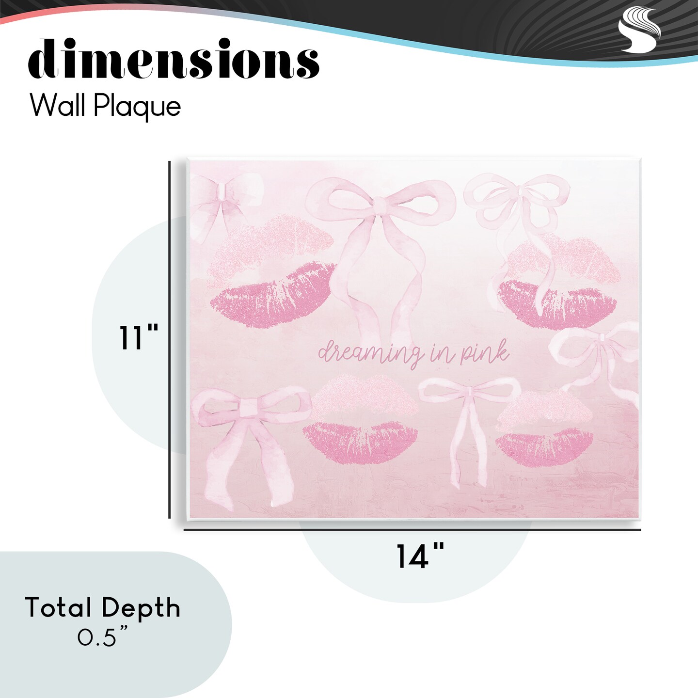 Stupell Industries Dreaming In Pink Wall Plaque, design by Kim Allen