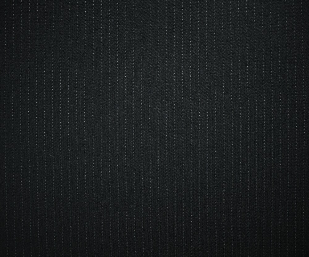 Black-Gray Poly-Rayon-Wool Japanese Vertical Striped Double Knit Fabric By the Yard