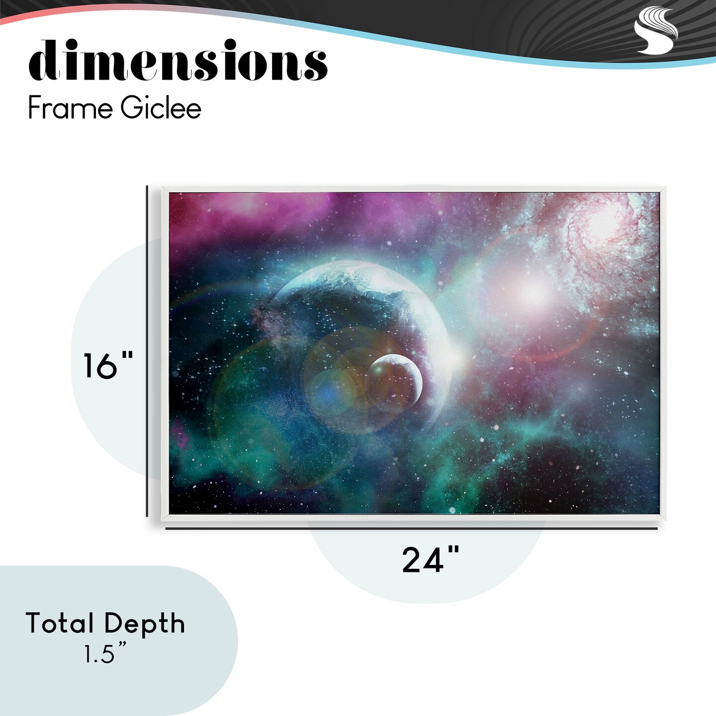 Stupell Industries Eclipsing Cosmos Planets Framed Giclee, design by Ali Chris