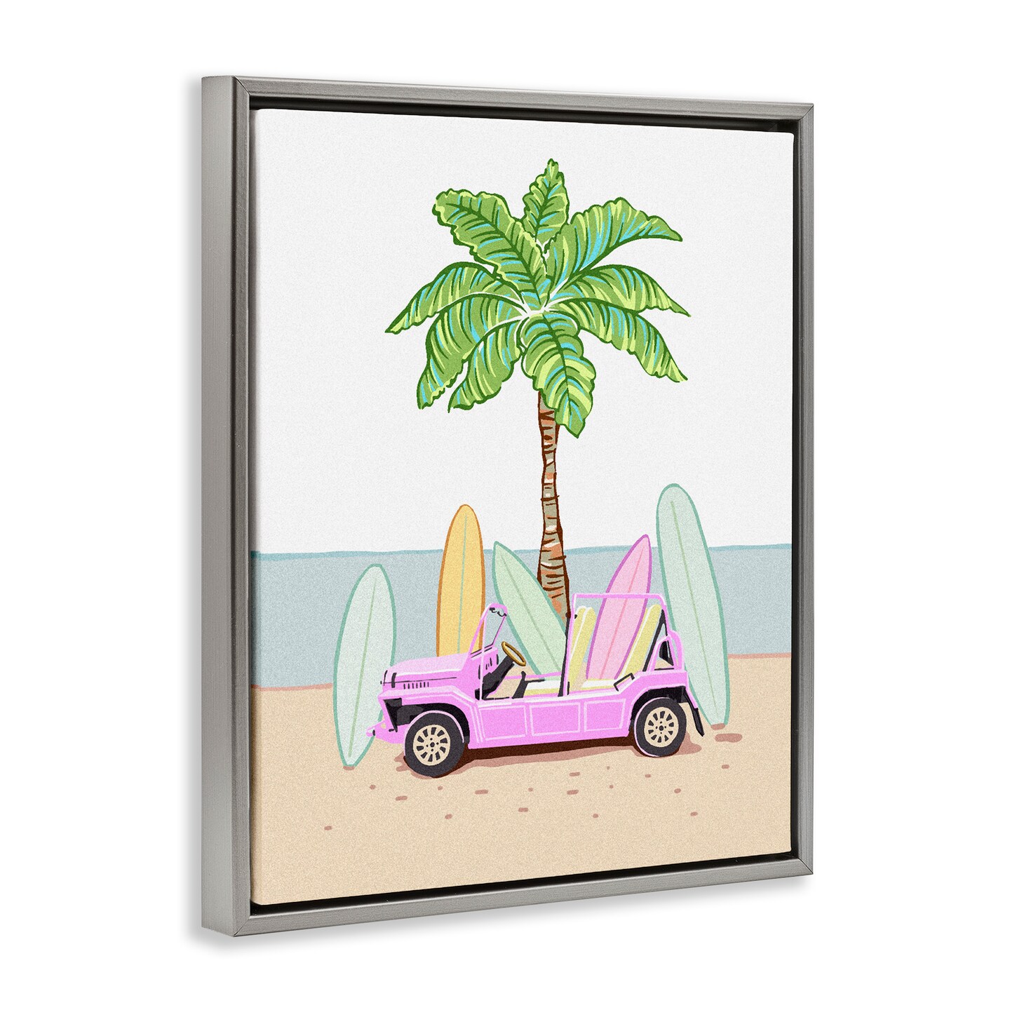 Stupell Industries Surfboard Filled Car Floating Frame, design by Ziwei Li