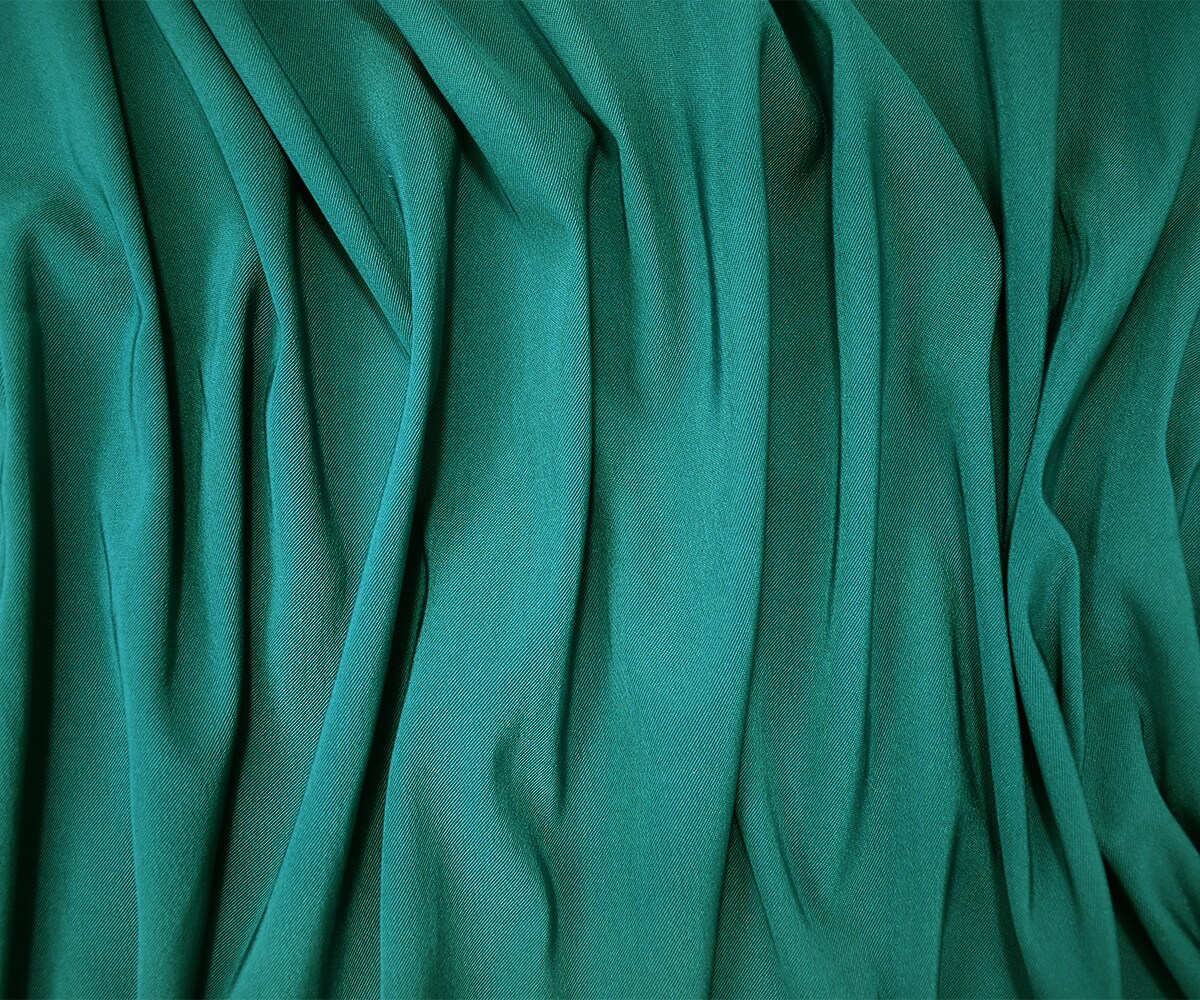 Deep Green Poly Stretch Spandex Lamour Solid Satin Woven Fabric By the Yard