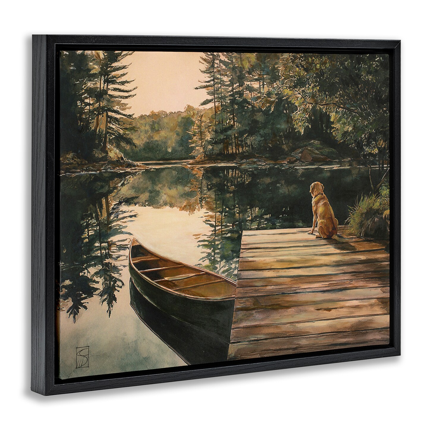 Stupell Industries Lake Life at Sunset Floating Frame, design by Sara Culpepper
