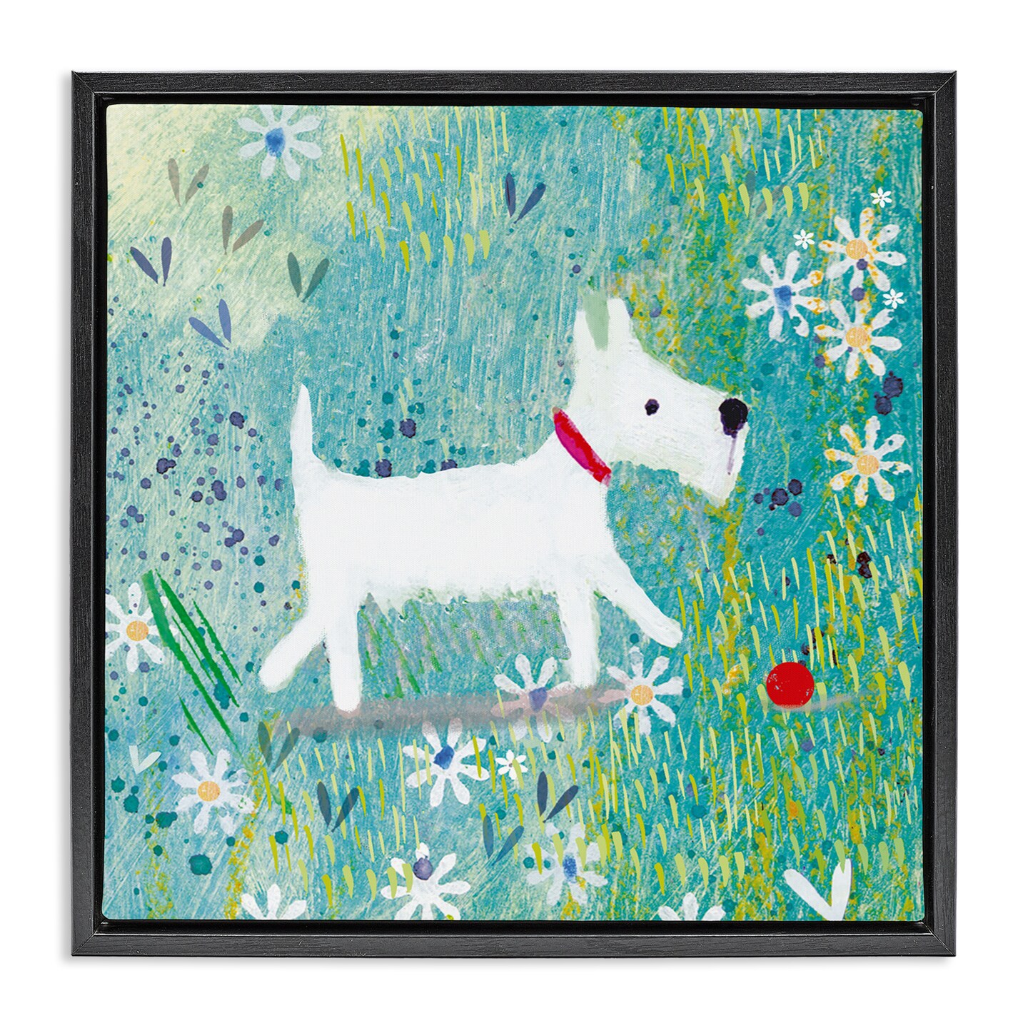 Stupell Industries Little White Scottie Dog Floating Frame, design by Clare Tupper