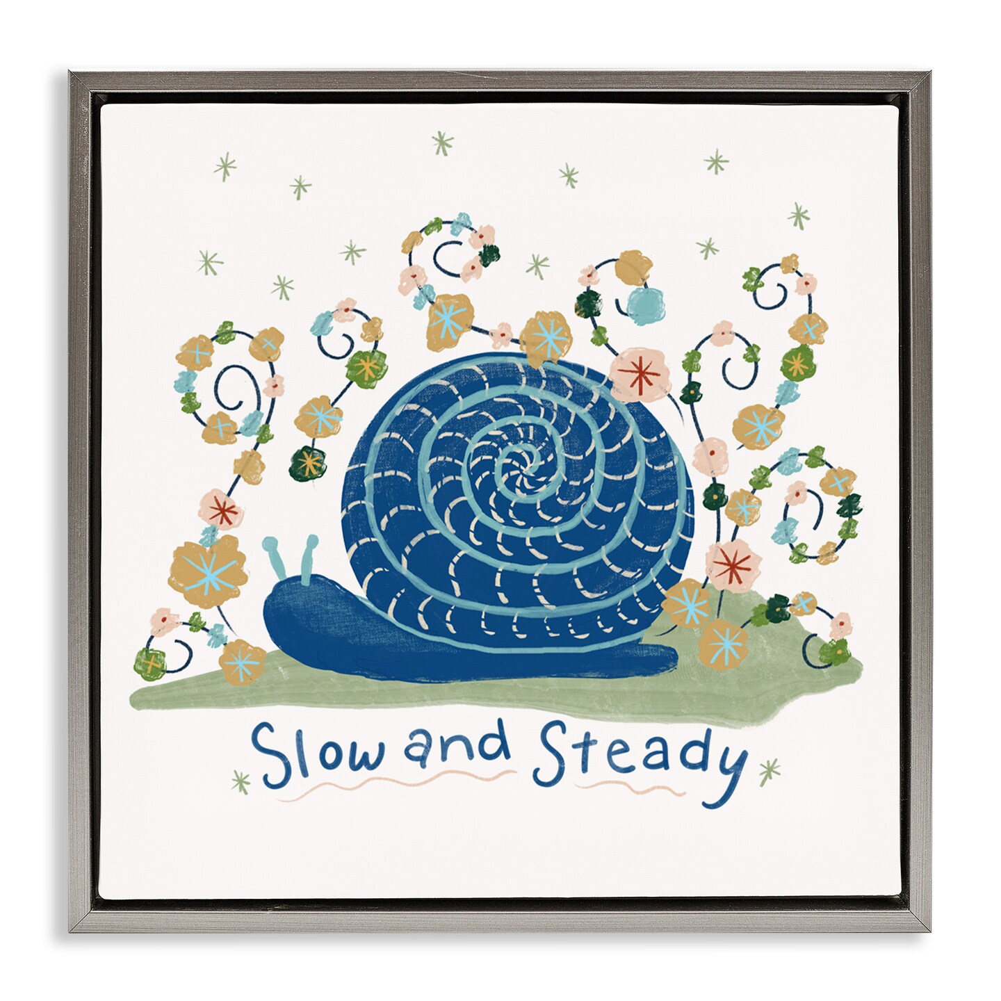 Stupell Industries Slow And Steady Snail Floating Frame, design by ...