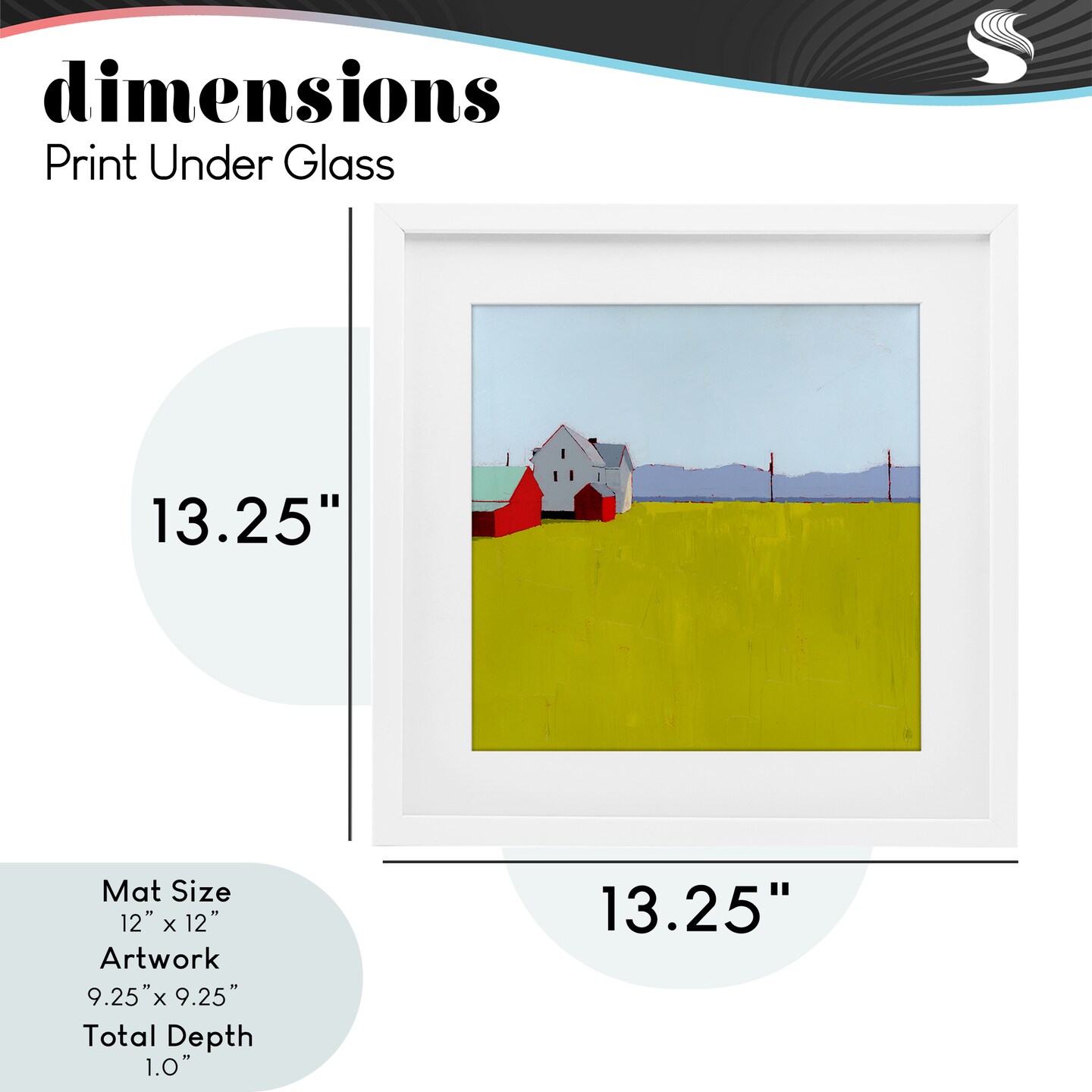 Stupell Industries Farmhouse & Shed Landscape Framed Print Under Glass, design by Ruth LaGue