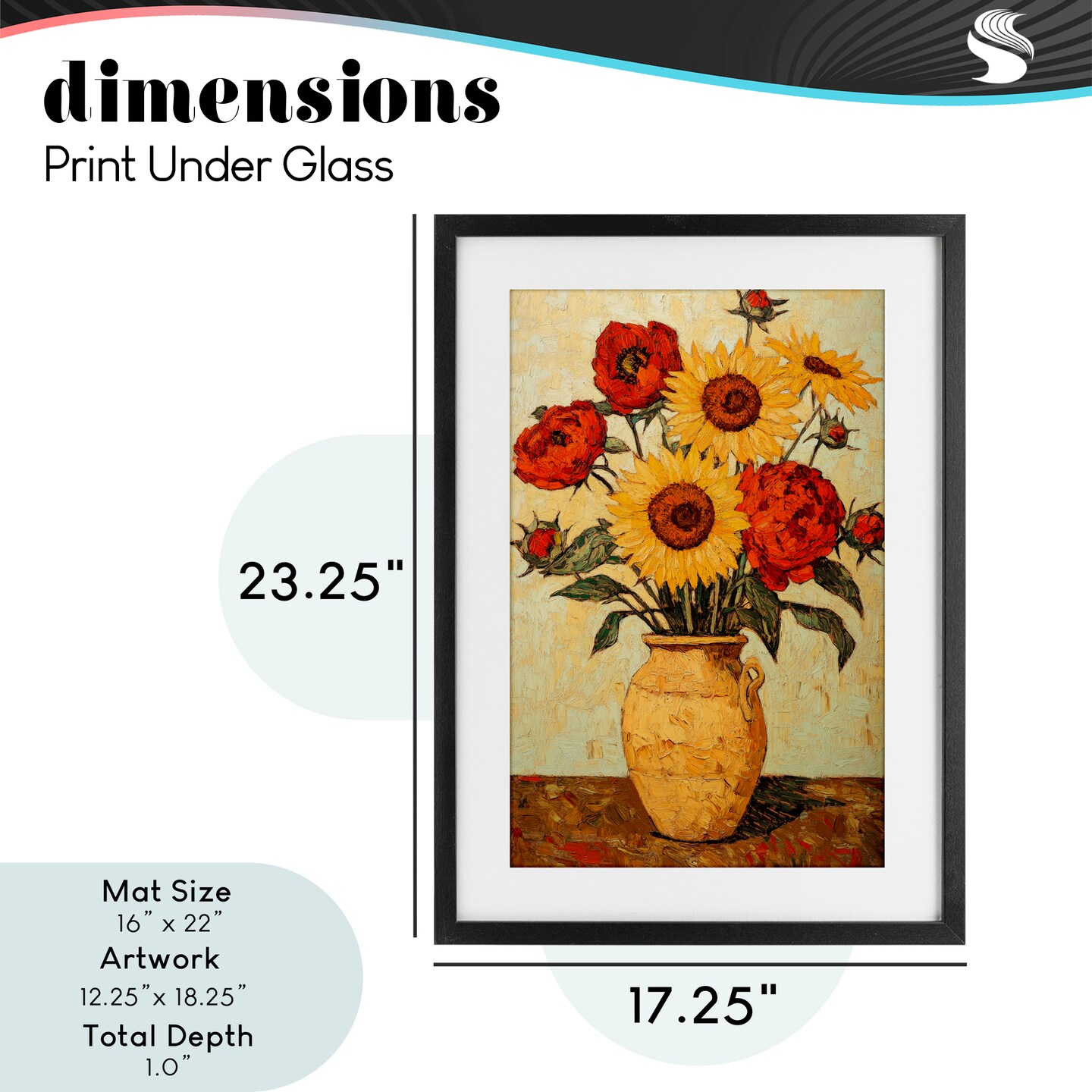 Stupell Industries Rustic Flower Display Framed Print Under Glass, design by Petal Prints Design
