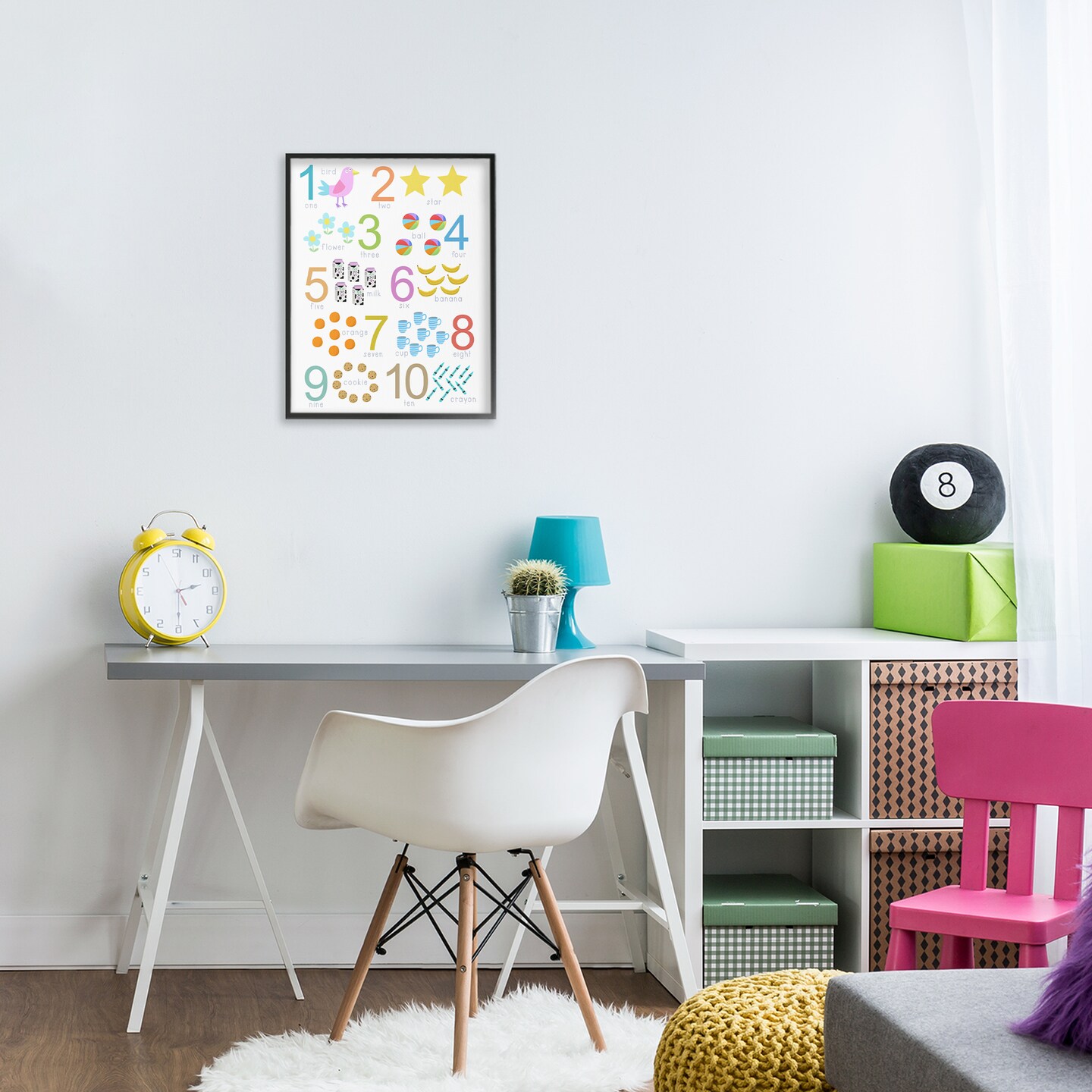 Stupell Industries Fun Learning To Count Framed Giclee, design by Carla Daly