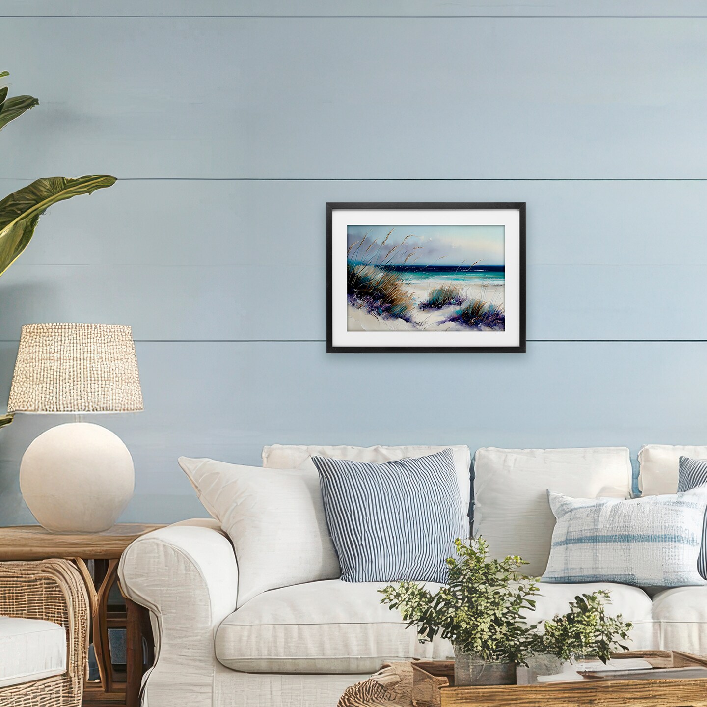 Stupell Industries Euphoria Beach Dunes Framed Print Under Glass, design by Sasha