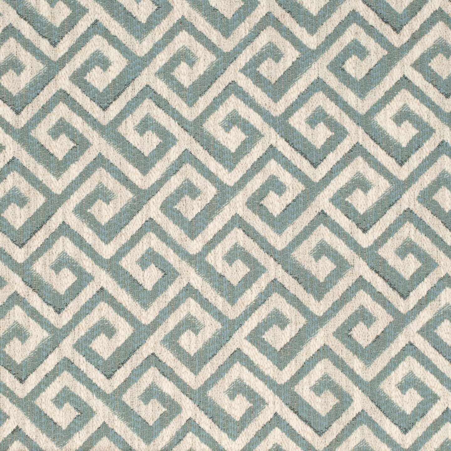 Aqua Teal Performance Grade Abstract Geometric Woven Pattern Upholstery Fabric by The Yard - SKU: Zaiden Aqua