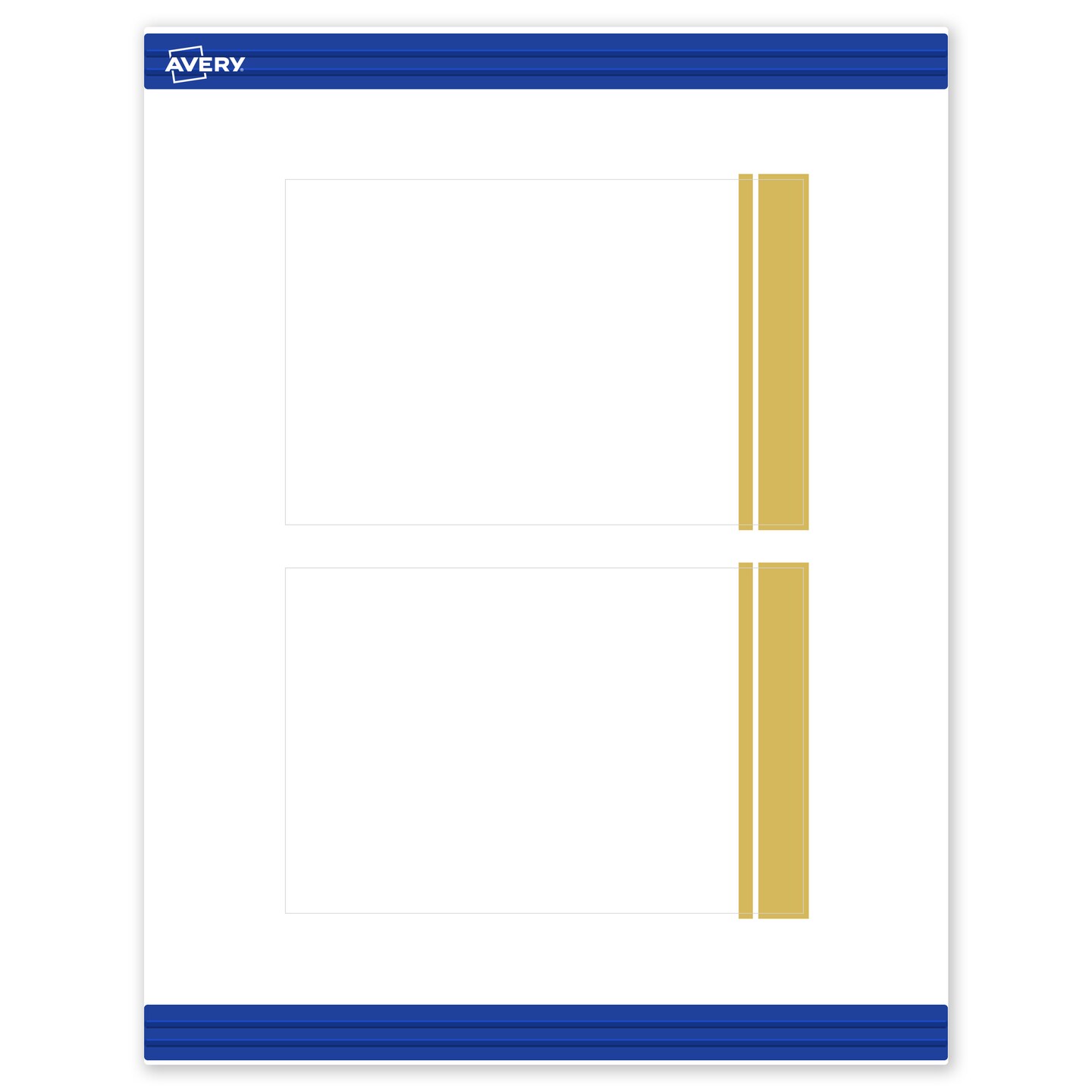 Avery Printable Rectangle Postcards, Gold Double-Dipped Edge, 4" x 6", Matte White Rectangle Postcards, Laser/Inkjet, 20ct, Great for Postcards
