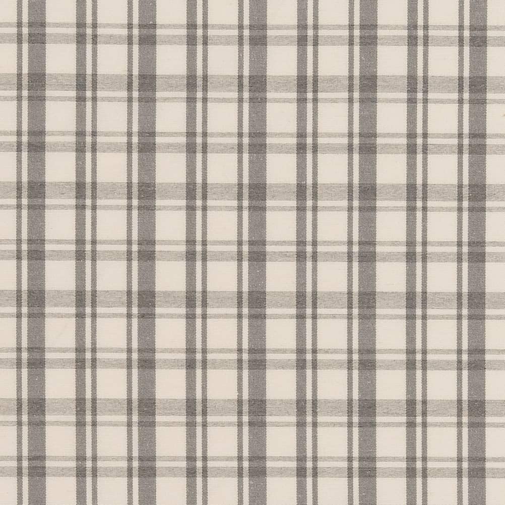 Grey Plaid Woven Pattern Upholstery Fabric by The Yard - SKU: Rivet Sterling