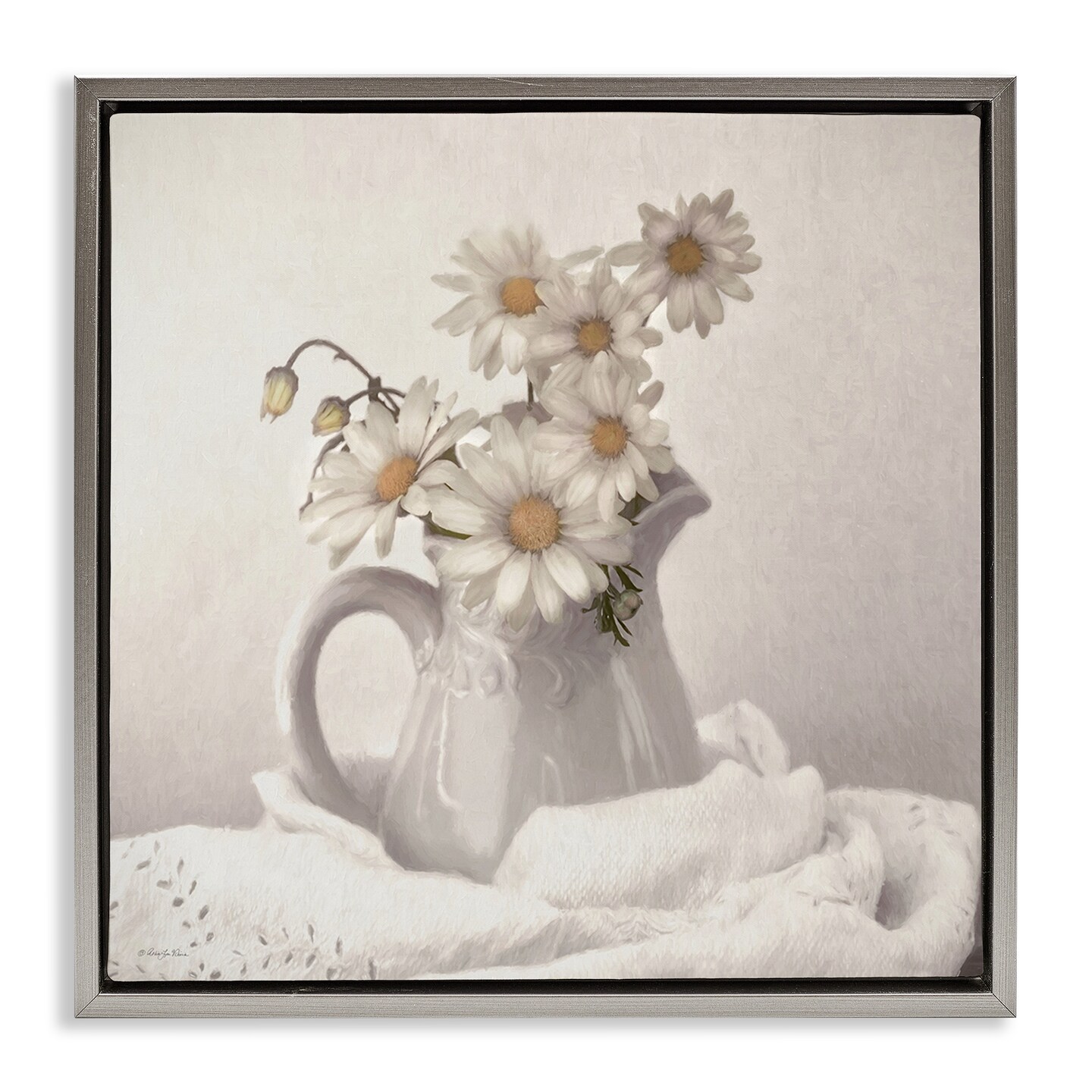 Stupell Industries Simple Pleasures Daisy Vase Floating Frame, design by Robin-Lee Viera