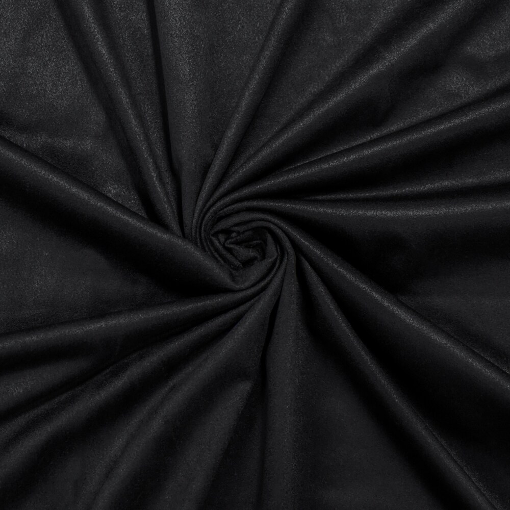 Black Stretch Spandex Solid Microsuede Knit Fabric By the Yard