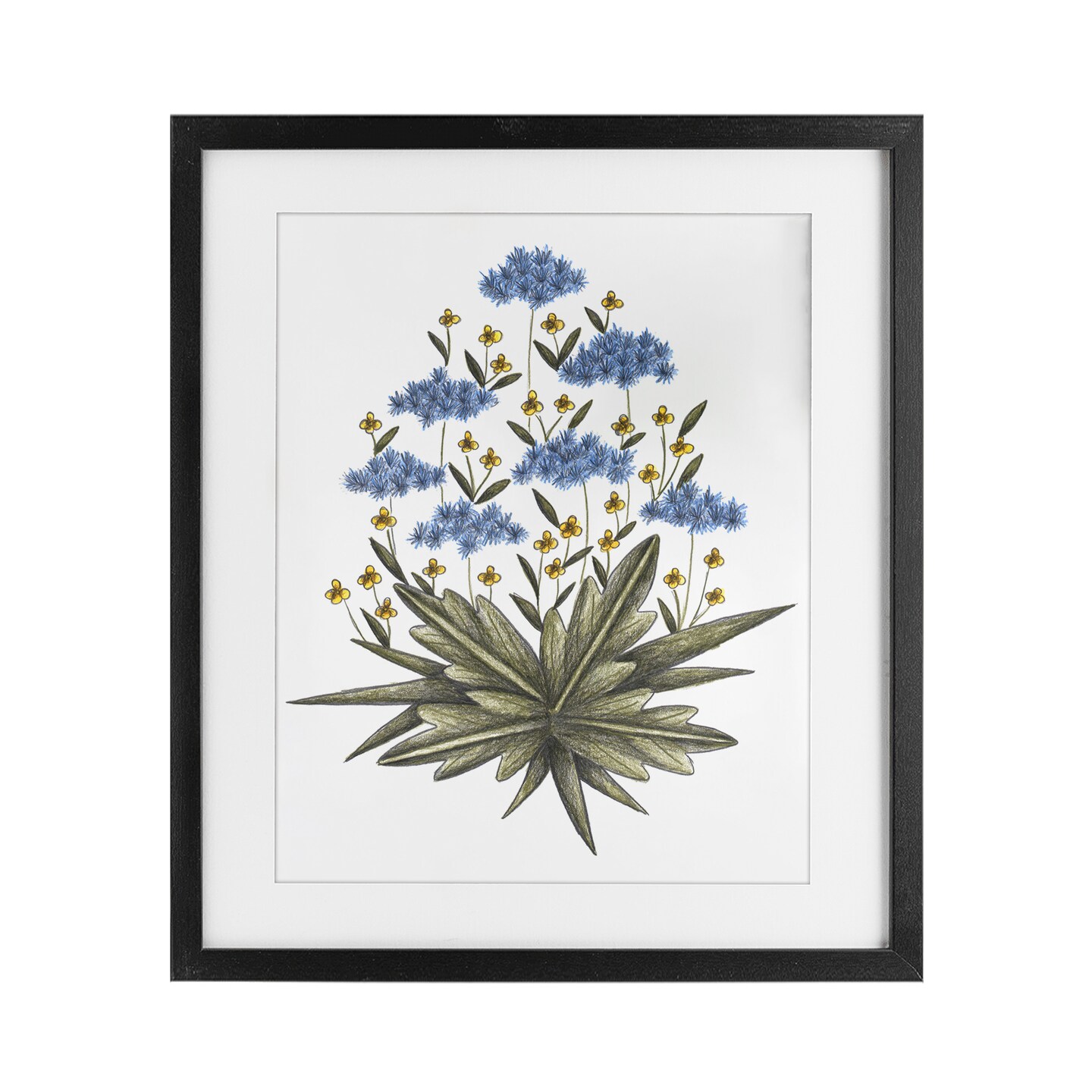 Stupell Industries Where Wild Flowers Bloom Framed Print Under Glass, design by Cecilia Battaini