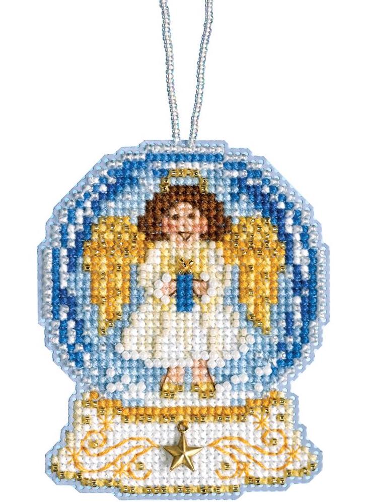 DIY Mill Hill Angel Globe Christmas Holiday Glass Bead Cross Stitch Ornament Kit