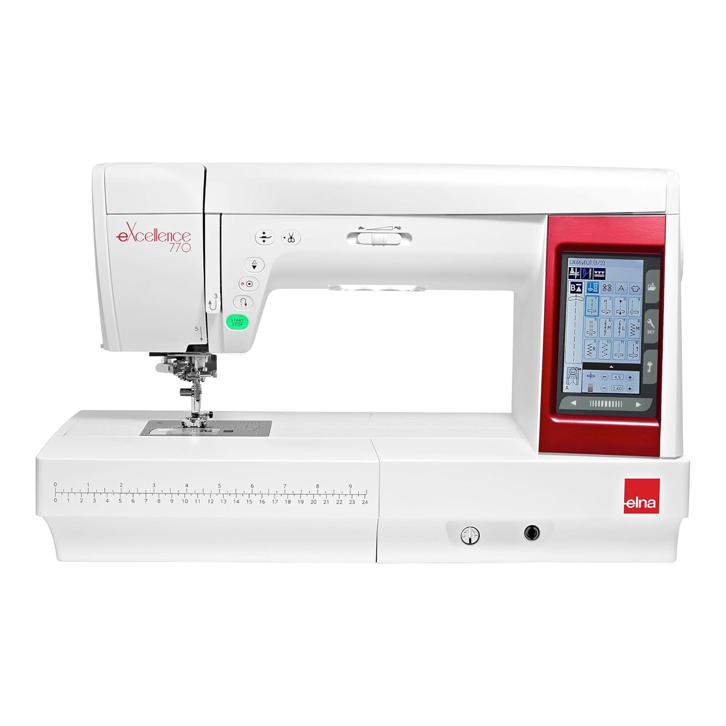Elna eXcellence 770 Computerized Sewing Machine 350 Stitches LCD Dual Feed USB