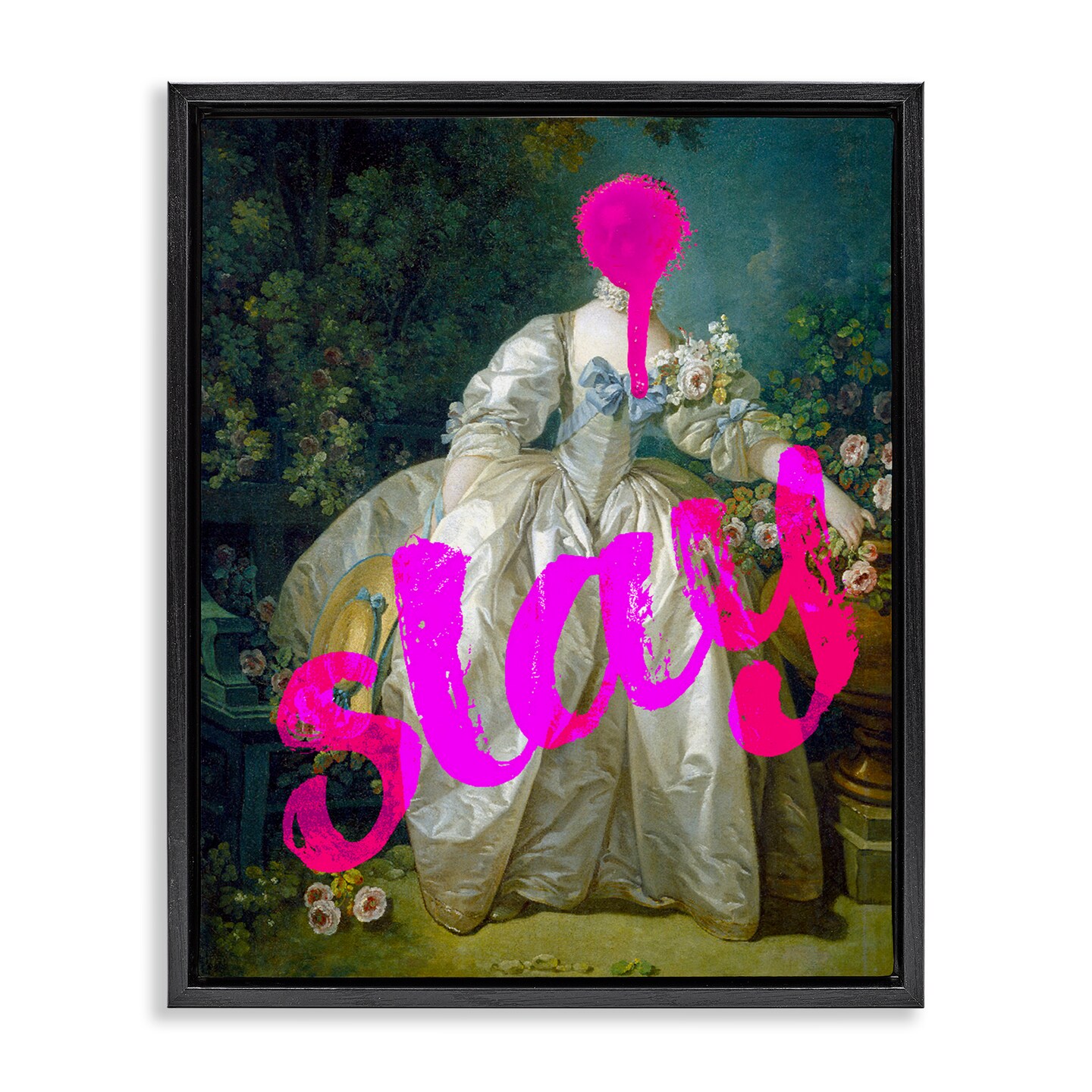 Stupell Industries Slay Classical Baroque Gown Floating Frame, design by Lil' Rue