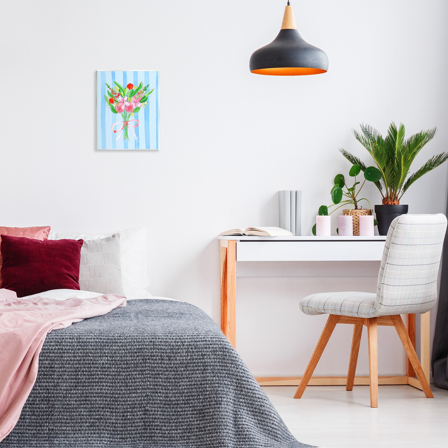 Stupell Industries Bright Springy Bouquet Stripes Wall Plaque, design by Nina Jacobs