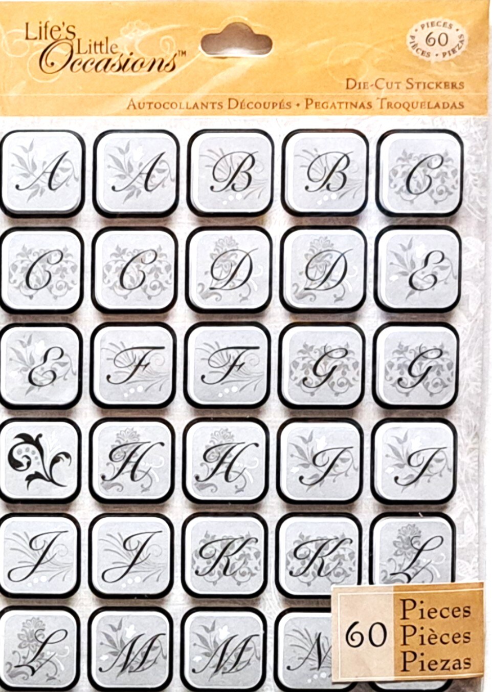 K & Company Life's Little Occasions Black Classic Alphabet Die-Cut Stickers
