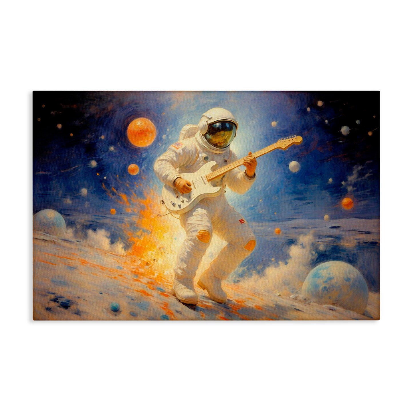 Stupell Industries Space Astronaut Musician Canvas, design by Angie Hawke