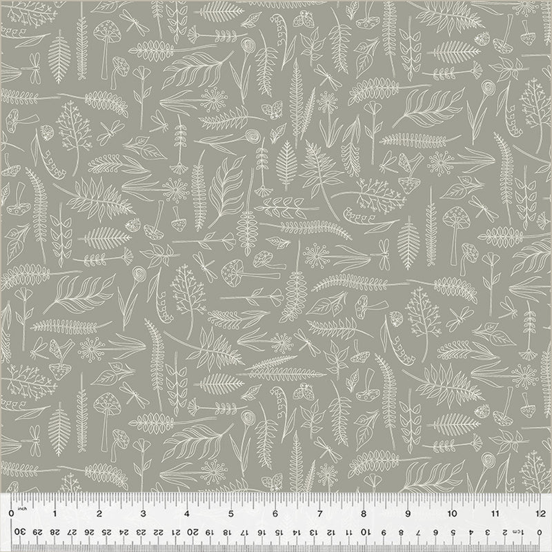 Fabric Windham Gray Forest Pickings Enchanted Woods by the Quarter Yard 54524-10