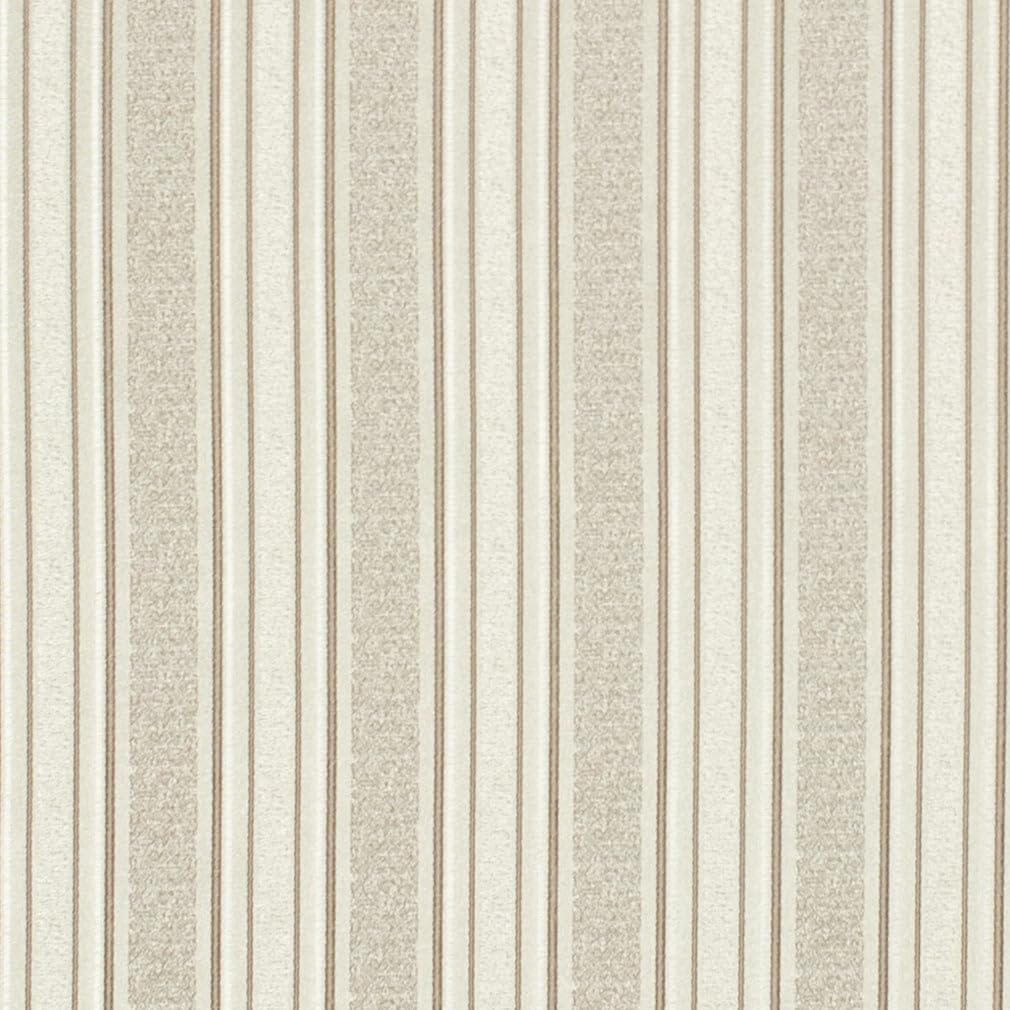 Natural Stripe Woven Pattern Upholstery Fabric by The Yard - SKU: Martin Champagne
