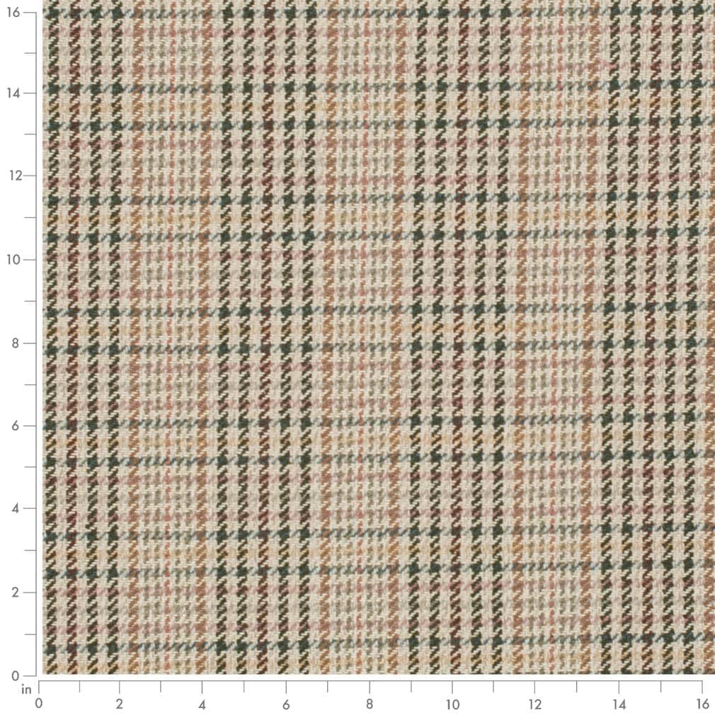 Green Stain Resistant Performance Pet Friendly Check Plaid Woven Pattern Upholstery Fabric by The Yard - SKU: Quest Rustic