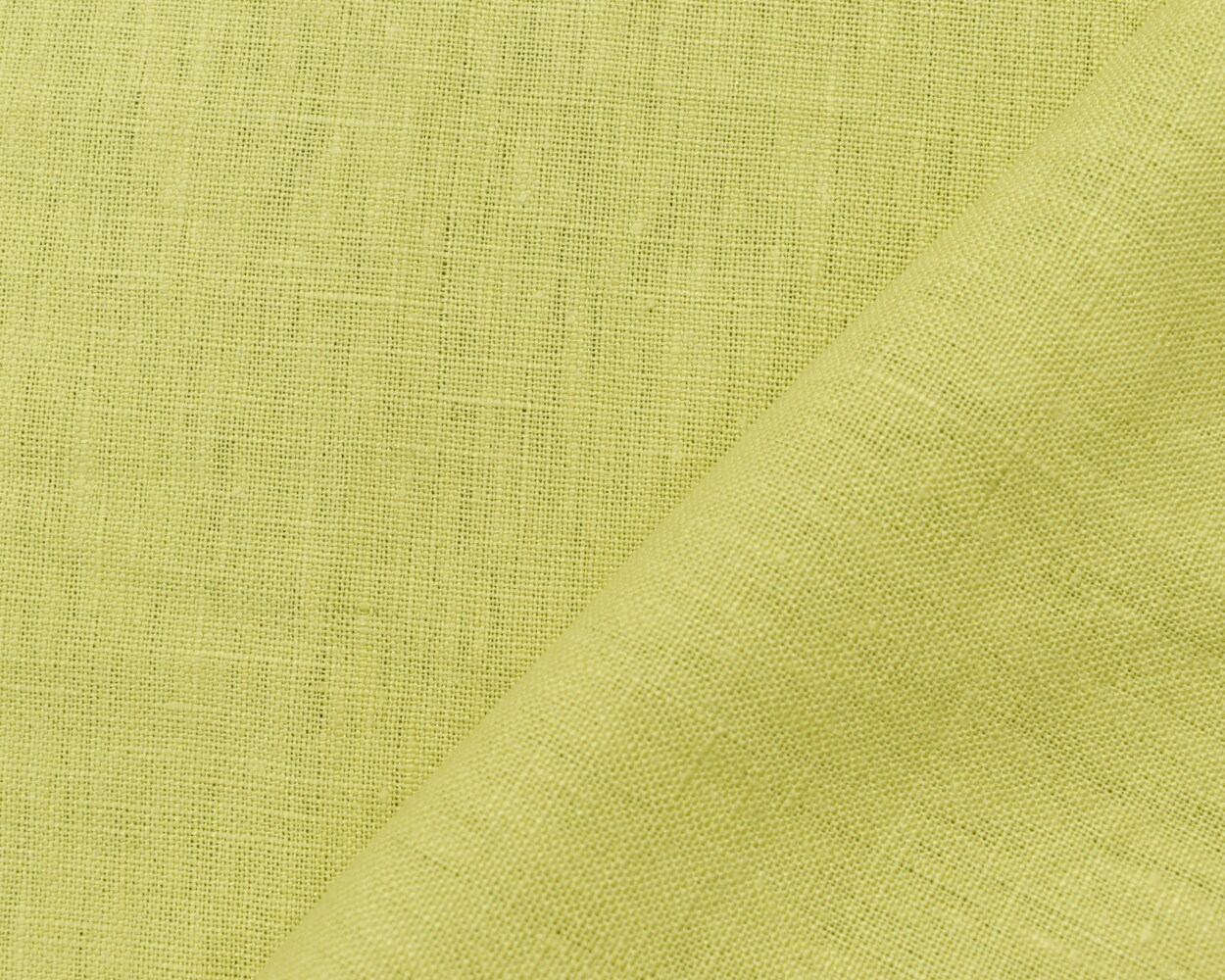 Lime Green Linen Cross Hatch Slub Solid Woven Fabric By the Yard