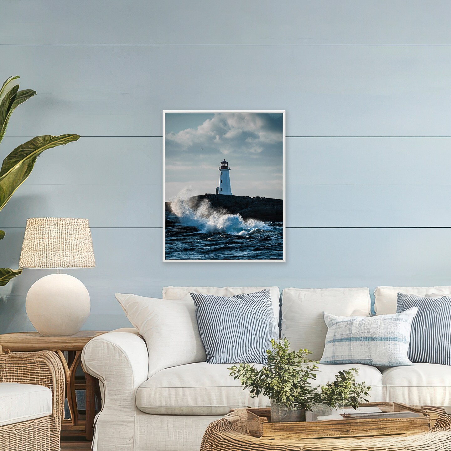 Stupell Industries Nova Scotia Lighthouse Framed Giclee, design by Jared Kreiss
