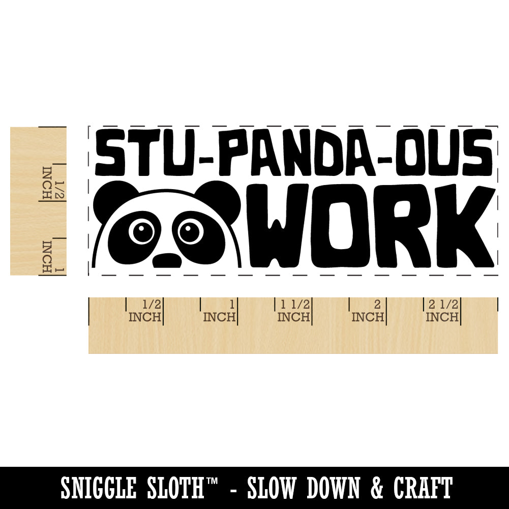 Stu-panda-ous Stupendous Work Panda Teacher Student School Self-Inking Rubber Stamp Ink Stamper