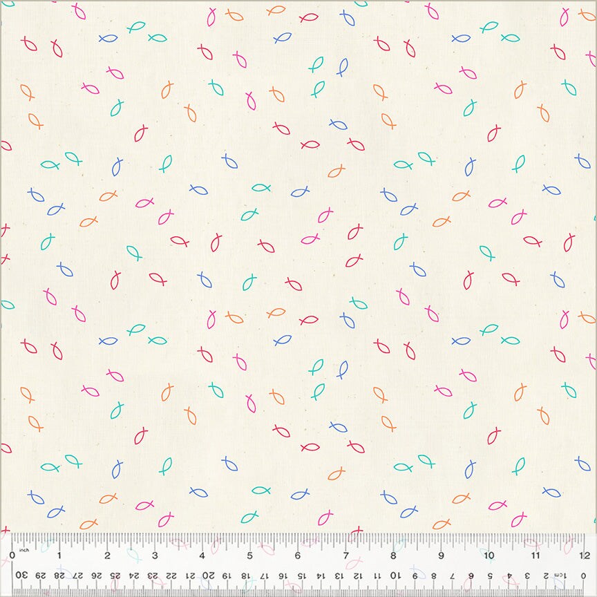 Fabric Windham A Big Catch Multitudes Miniatures by the Quarter Yard 54270-18