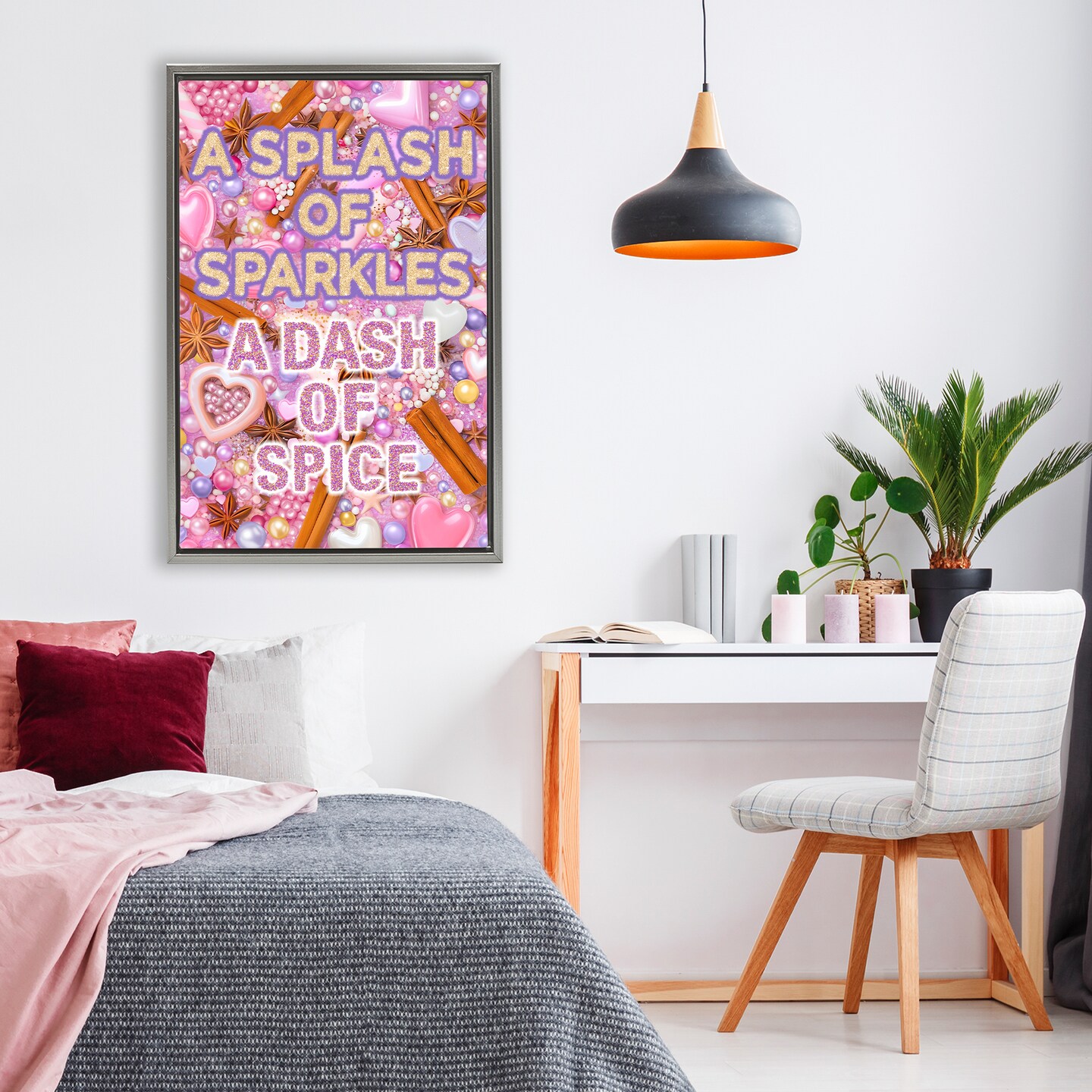 Stupell Industries Splash of Sparkle Dash Of Spice Floating Frame, design by Jess Stempel