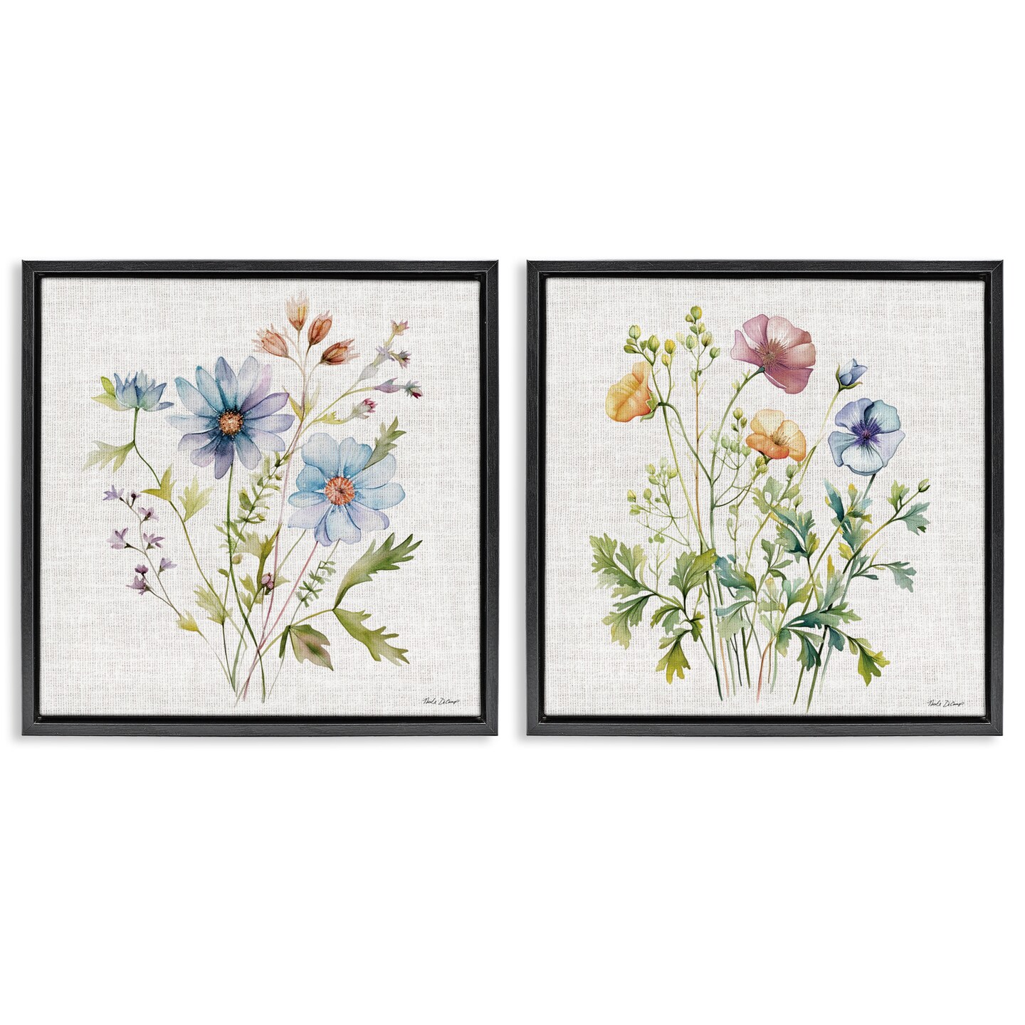 Stupell Industries Wild Flower Botanical Bundles 2pc Floating Frame Set, design by Nicole DeCamp