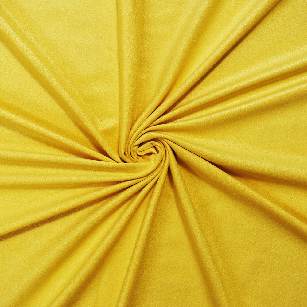 Yellow Stretch Spandex Solid Microsuede Knit Fabric By the Yard