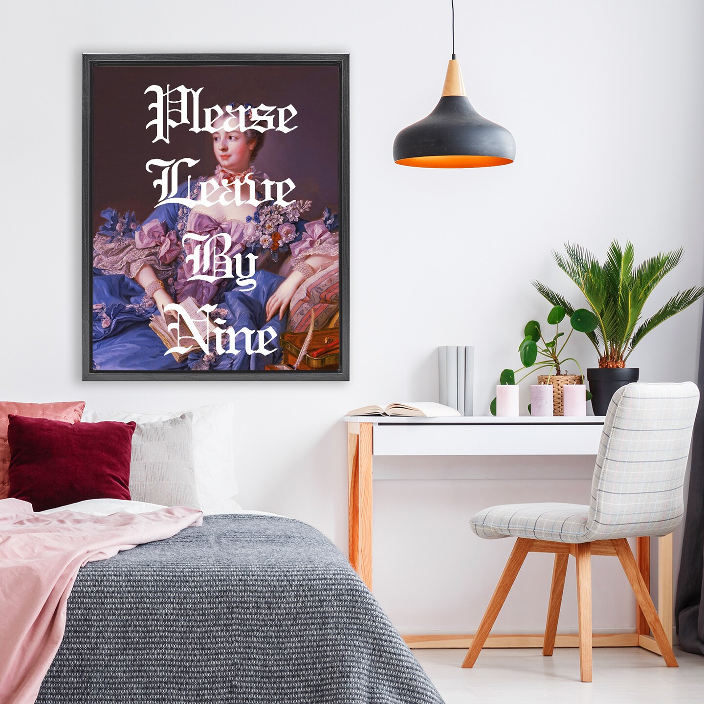 Stupell Industries Please Leave By Nine Floating Frame, design by Lil' Rue