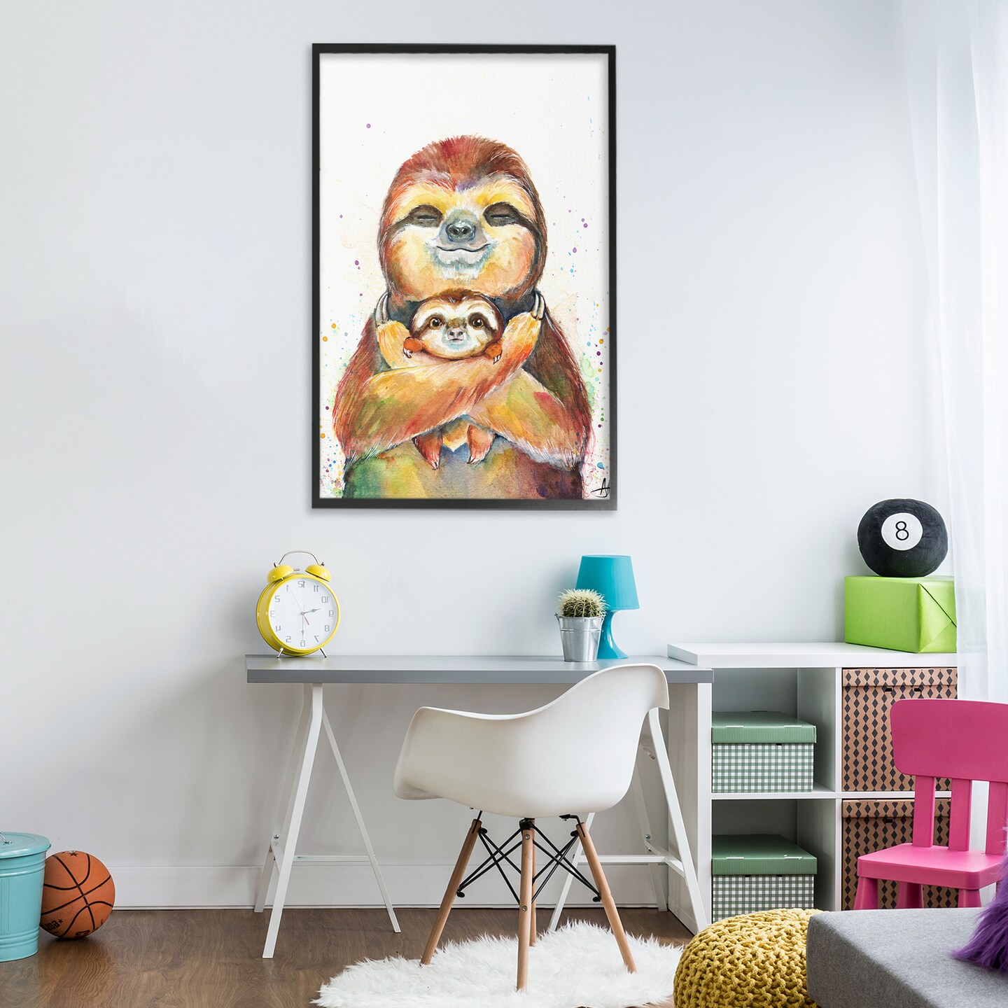 Stupell Industries Exotic Xenarthra Sloths Framed Giclee, design by Marc Allante