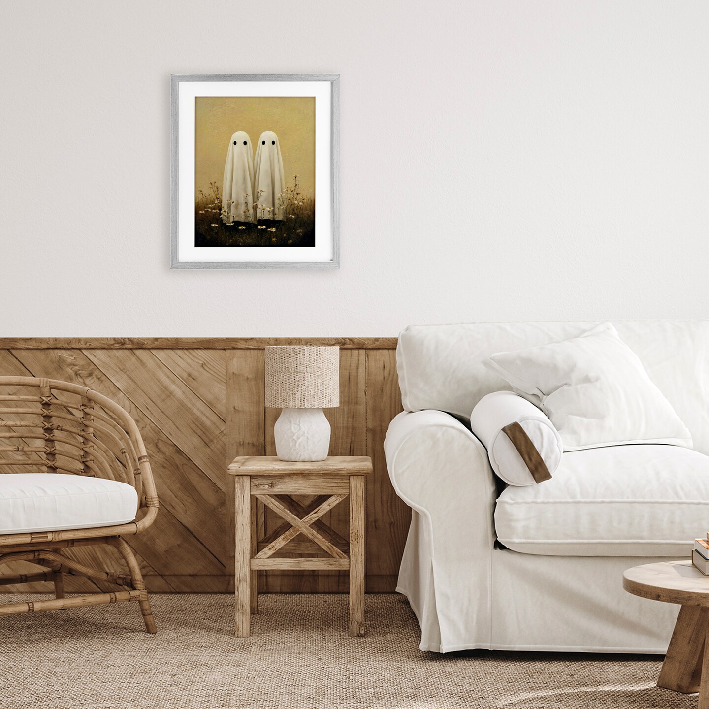 Stupell Industries Daisy Ghost Couple Framed Print Under Glass, design by Arlington Prints