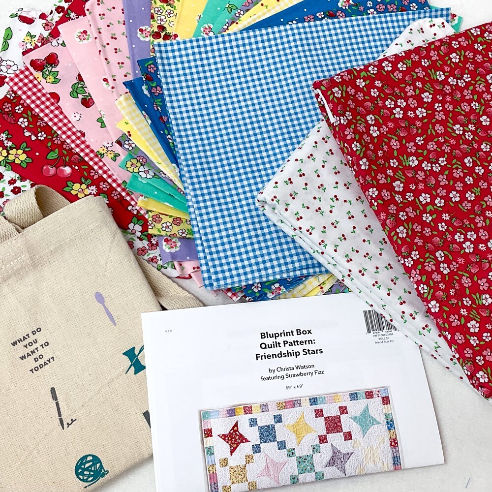 Boundless Coordinated Stash Builder Kit Bundle - Friendship Stars - Pattern and Fabric - various print fabrics 13.25 yards total