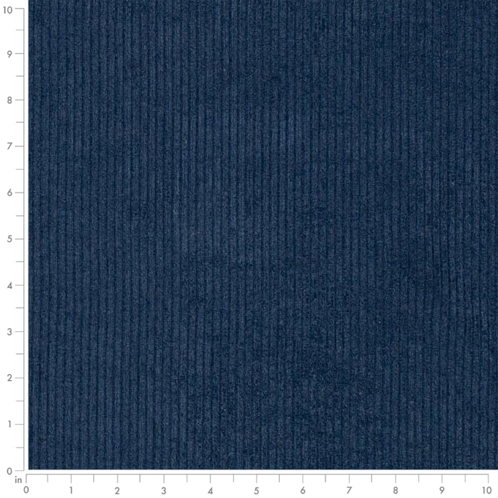 Blue Small Scale Corduroy Chenille Upholstery Fabric by The Yard - SKU: Cosmo Indigo