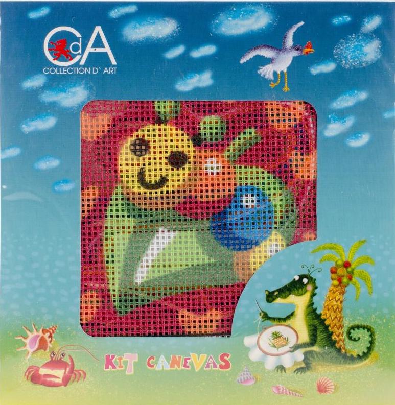 DIY Collection D&#x27;Art Caterpillar Bug Needlepoint Beginner Kids Kit 4&#x22; x 4&#x22;