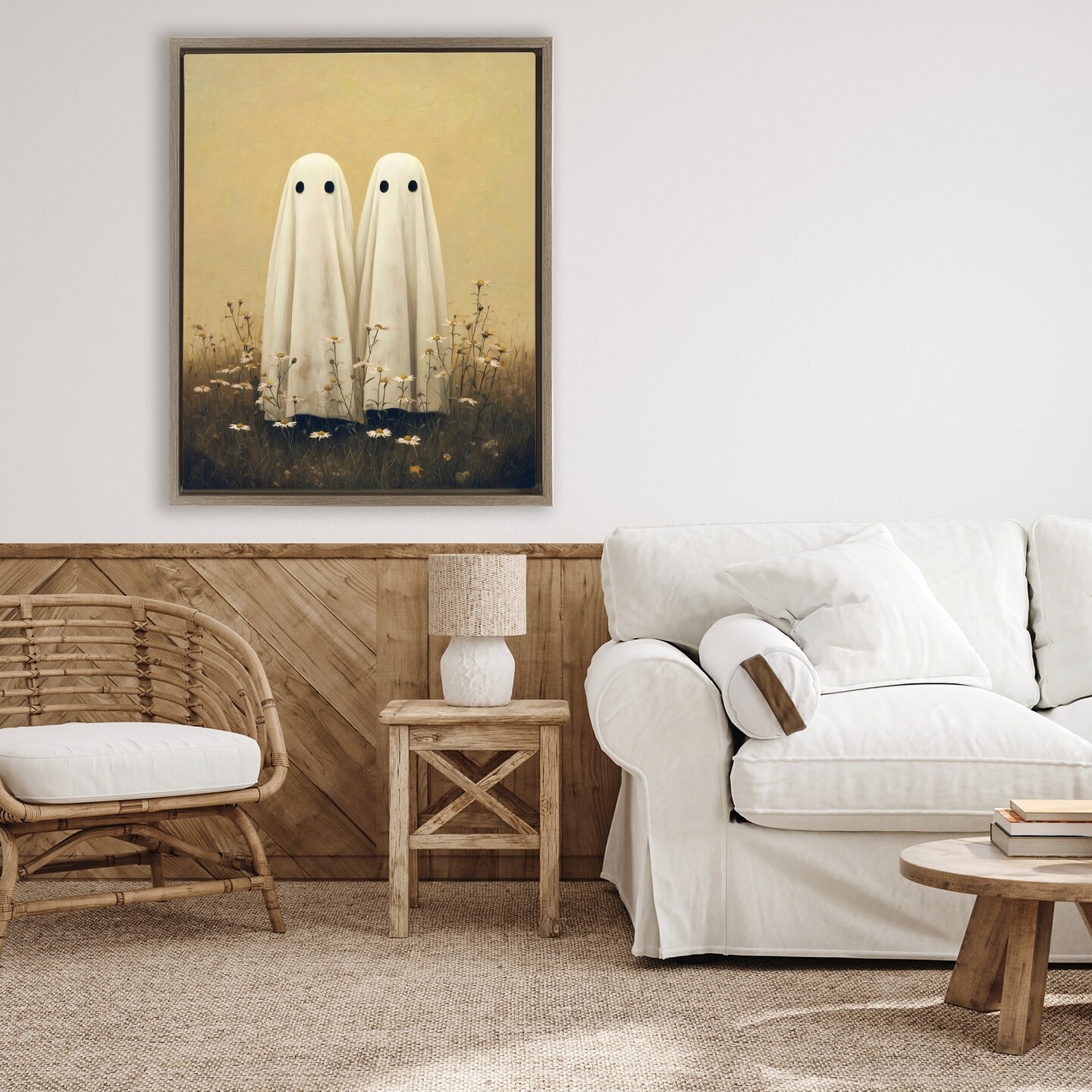 Stupell Industries Daisy Ghost Couple Floating Frame, design by Arlington Prints