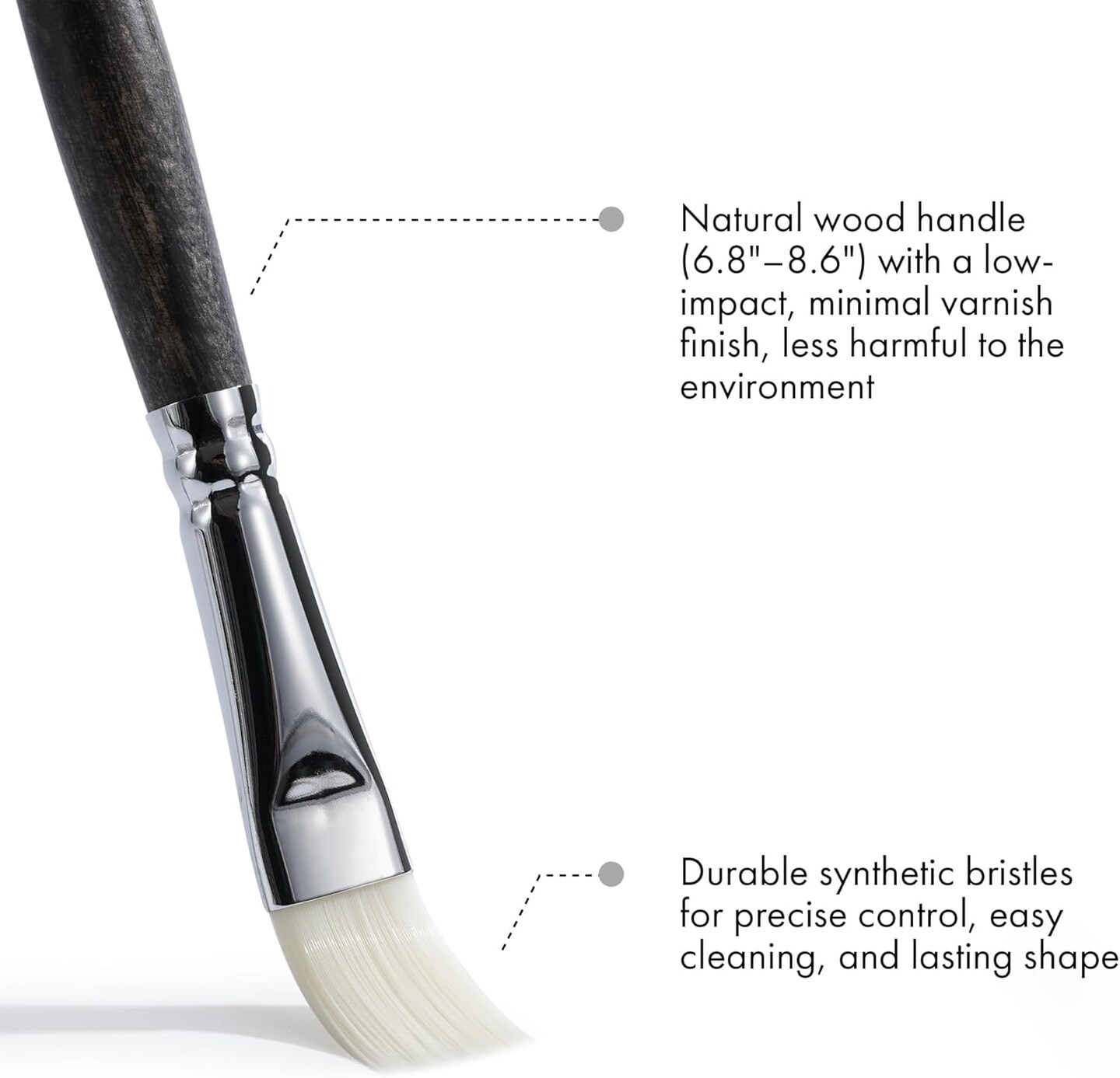 ARTIFY 24 Pieces Synthetic Hog Bristle Nylon Paint Brush Set- Expert Series Paintbrushes for Acrylic, Oil – No Shedding, Canvas Roll Case, Artist Gifts Art Supplies