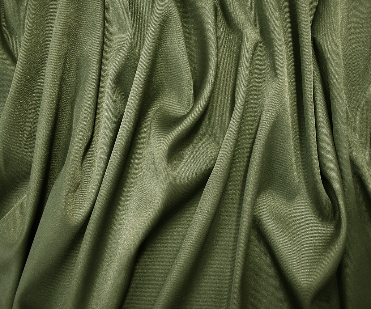 Deep Green Poly Stretch Spandex Lamour Solid Satin Woven Fabric By the Yard