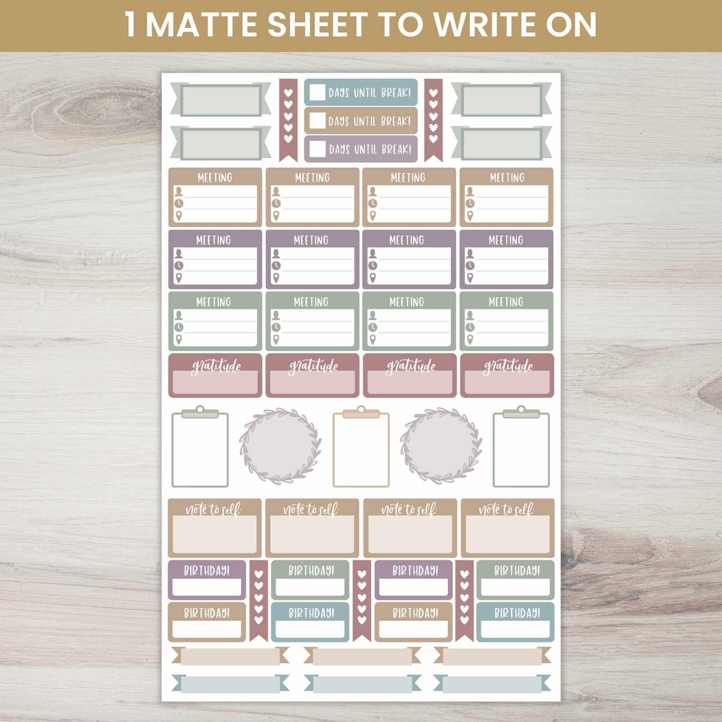 bloom daily planners Planner Stickers, Teacher Pack, Cool Tones